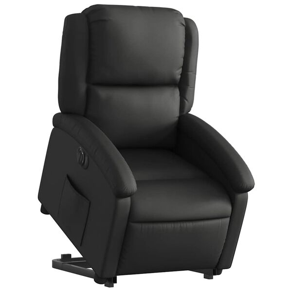 vidaXL Fauteuil inclinable électrique noir cuir véritable