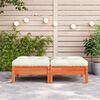 vidaXL Repose-pieds de jardin avec coussins 2 pcs bois massif pin
