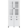 vidaXL Buffet VIKEN blanc 80x40x190 cm bois massif de pin