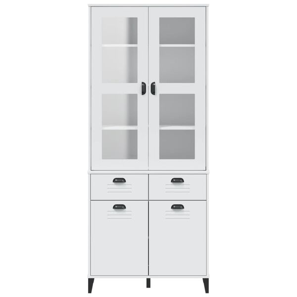 vidaXL Buffet VIKEN blanc 80x40x190 cm bois massif de pin