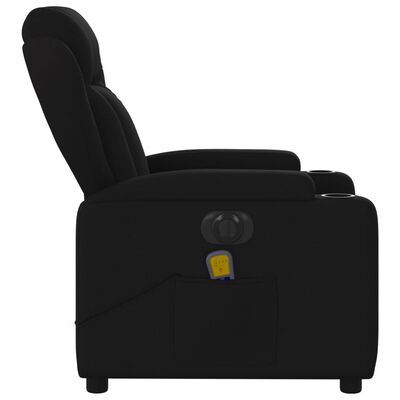 vidaXL Fauteuil inclinable de massage électrique noir tissu