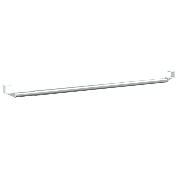 vidaXL Tringles à rideau 2 pcs blanc et argenté 40-60 cm aluminium
