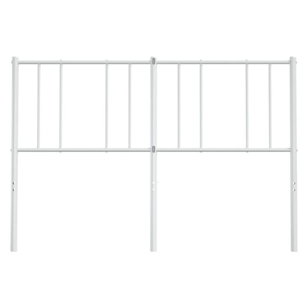 vidaXL T&ecirc;te de lit de remplacement m&eacute;tal blanc 150 cm