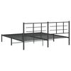 vidaXL Cadre de lit m&eacute;tal sans matelas avec t&ecirc;te de lit noir 193x203cm