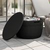 vidaXL Boîte de rangement de jardin 3 en 1 noir polypropylène