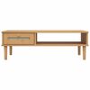 vidaXL Table basse SENJA aspect rotin marron 100x55x33 cm bois massif