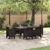 vidaXL Table de jardin pour repas Marron 150 x 100 x 73 cm polyrotin