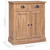 vidaXL Armoire latérale 65x30x75 cm Teck solide