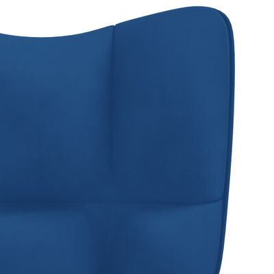 vidaXL Chaise à bascule Bleu Velours