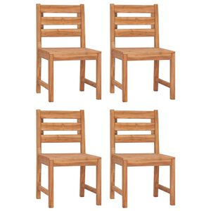 vidaXL Chaises de jardin lot de 4 Bois de teck solide