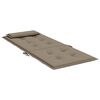 vidaXL Coussins de chaise &agrave; dossier haut lot de 2 taupe tissu oxford