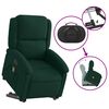 vidaXL Fauteuil inclinable de massage &eacute;lectrique vert fonc&eacute; velours