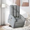 vidaXL Fauteuil inclinable de massage gris clair tissu