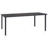 vidaXL Table &agrave; d&icirc;ner d'ext&eacute;rieur Anthracite 190x90x74 cm Acier