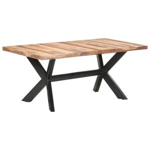 vidaXL Table de salle &agrave; manger 180x90x75 cm Bois avec finition miel