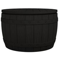 vidaXL Boîte de rangement de jardin 3 en 1 noir polypropylène