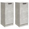vidaXL Buffets 2 pcs Gris b&eacute;ton 30x30x70 cm Bois d'ing&eacute;nierie