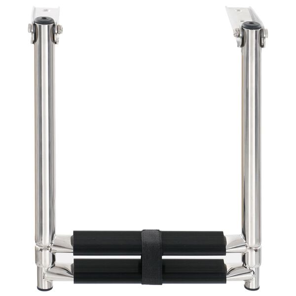 vidaXL Échelle d'embarquement pliable 2 marches Acier inoxydable