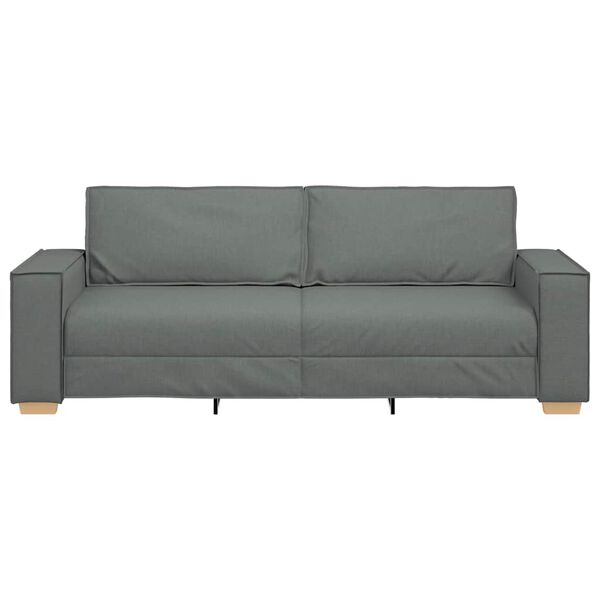 vidaXL Canap&eacute; 3 places Gris fonc&eacute; 220x78x84 cm Tissu