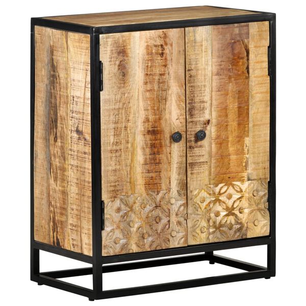 vidaXL Buffet sculpté à la main 60x35x75 cm Bois de manguier massif