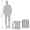 vidaXL Tables d'appoint de jardin 2 pcs dessus en bois gris poly rotin