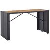 vidaXL Ensemble de bar d'ext&eacute;rieur 9 pcs R&eacute;sine tress&eacute;e et acacia Noir