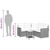 vidaXL Canap&eacute; de jardin avec table et coussins en forme de L gris