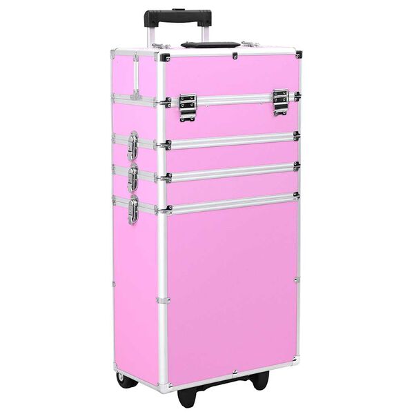 vidaXL Chariot de maquillage Aluminium Rose