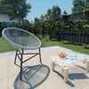vidaXL Chaise de jardin sous forme de lune R&eacute;sine tress&eacute;e Gris