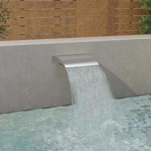 vidaXL Fontaine de piscine argent&eacute; 45x26x13 cm acier inoxydable