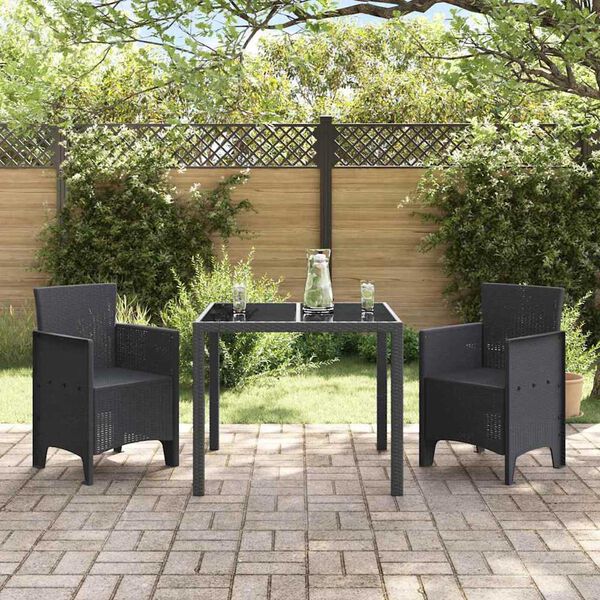 vidaXL Chaise de jardin 2 pcs Anthracite 53 x 49 x 85 cm PP