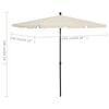 vidaXL Parasol de jardin avec mât 210x140 cm Sable