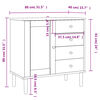 vidaXL Buffet SENJA aspect rotin marron 80x40x80 cm bois massif de pin