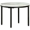 vidaXL Table basse Blanc et noir &Oslash;50 cm Marbre solide v&eacute;ritable