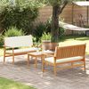 vidaXL Ensemble de canap&eacute; de jardin 3 pcs Marron 120 x 65,5 x 79 cm