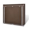 vidaXL Armoire à chaussures avec housse 115 x 28 x 110 cm Tissu Marron