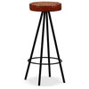 vidaXL Tabourets de bar lot de 2 cuir véritable