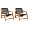 vidaXL Mobilier de jardin 2 pcs Noir 67 x 78 x 73 cm