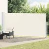 vidaXL Auvent lat&eacute;ral r&eacute;tractable de patio 180x500 cm Cr&egrave;me