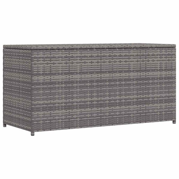 vidaXL Boîte de rangement de jardin gris 120x50x60 cm résine tressée