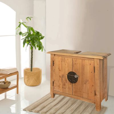 vidaXL Mobilier de salle de bain Bois de pin massif