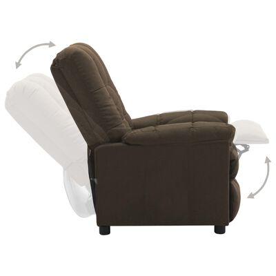 vidaXL Fauteuil inclinable électrique marron tissu