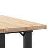 vidaXL Table à manger cadre en O 70x70x75,5cm bois de pin massif acier