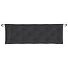 vidaXL Coussin de banc de jardin noir 150x50x7 cm tissu oxford