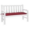 vidaXL Coussin de banc de jardin rouge bordeaux 120x50x7 cm