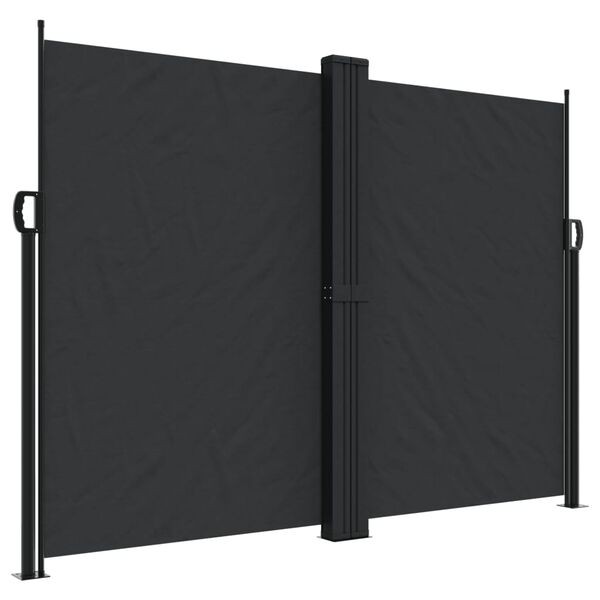 vidaXL Auvent latéral rétractable noir 180x600 cm