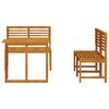 vidaXL Ensemble bistro de jardin 3 pcs Marron Bois d'Acacia Massif