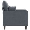 vidaXL Fauteuil Gris fonc&eacute; 60 cm Velours