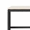 vidaXL Salon de jardin 4 pcs avec coussins noir r&eacute;sine tress&eacute;e