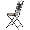 vidaXL Chaises de bistrot mosa&iuml;que 2 pcs Marron C&eacute;ramique